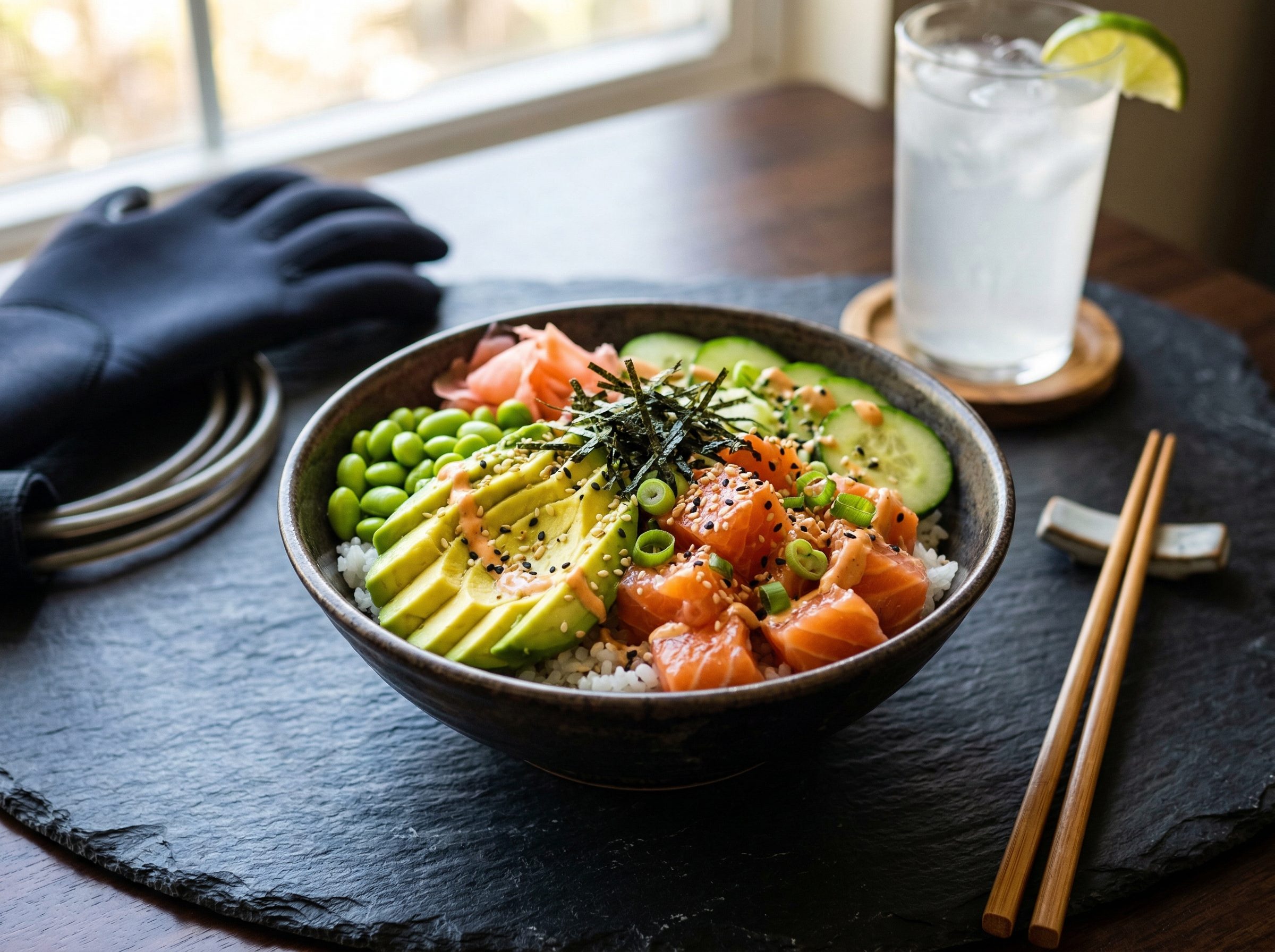Salmon poke recovery bowl